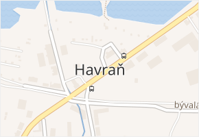 Havraň v obci Havraň - mapa části obce