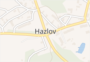 Hazlov v obci Hazlov - mapa části obce