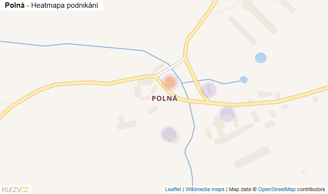 Mapa Polná - Firmy v části obce.