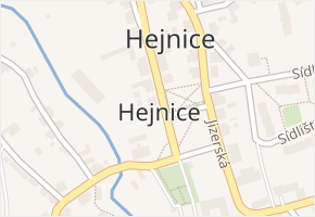 Hejnice v obci Hejnice - mapa části obce