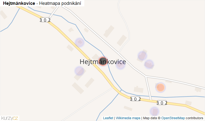 Mapa Hejtmánkovice - Firmy v části obce.