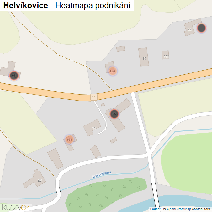 Mapa Helvíkovice - Firmy v obci.