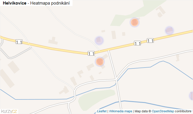 Mapa Helvíkovice - Firmy v části obce.