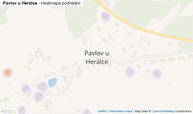 Mapa Pavlov u Herálce - Firmy v části obce.