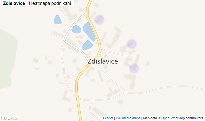 Mapa Zdislavice - Firmy v části obce.