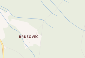 Brušovec v obci Herálec - mapa části obce
