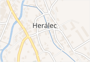 Herálec v obci Herálec - mapa části obce