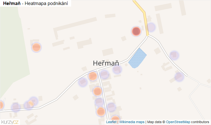 Mapa Heřmaň - Firmy v části obce.