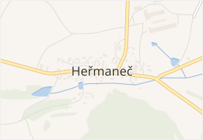Heřmaneč v obci Heřmaneč - mapa části obce