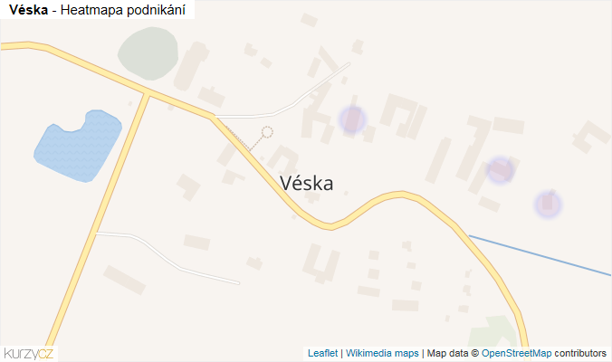 Mapa Véska - Firmy v části obce.