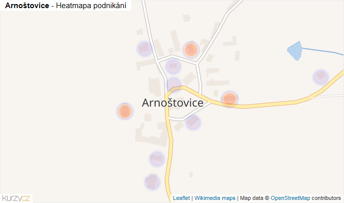 Mapa Arnoštovice - Firmy v části obce.