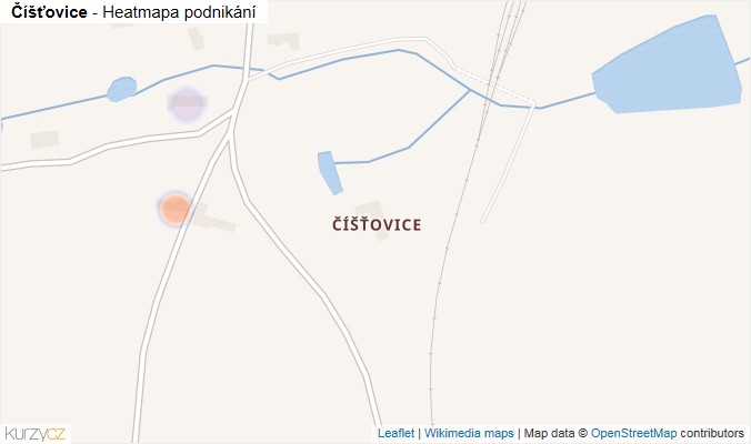 Mapa Číšťovice - Firmy v části obce.
