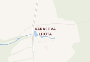 Karasova Lhota v obci Heřmaničky - mapa části obce