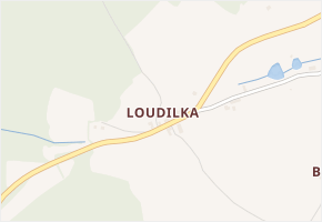 Loudilka v obci Heřmaničky - mapa části obce