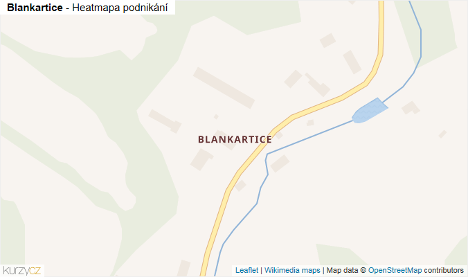 Mapa Blankartice - Firmy v části obce.