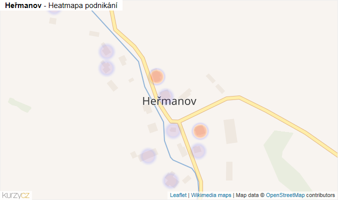 Mapa Heřmanov - Firmy v části obce.