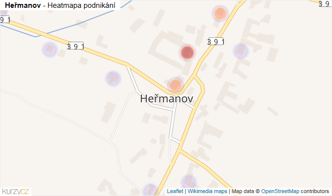 Mapa Heřmanov - Firmy v části obce.
