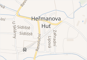 Pionýrů v obci Heřmanova Huť - mapa ulice
