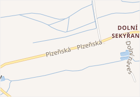Plzeňská v obci Heřmanova Huť - mapa ulice
