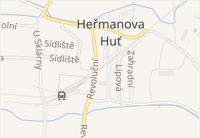Slepá v obci Heřmanova Huť - mapa ulice