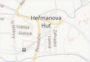 Úzká v obci Heřmanova Huť - mapa ulice