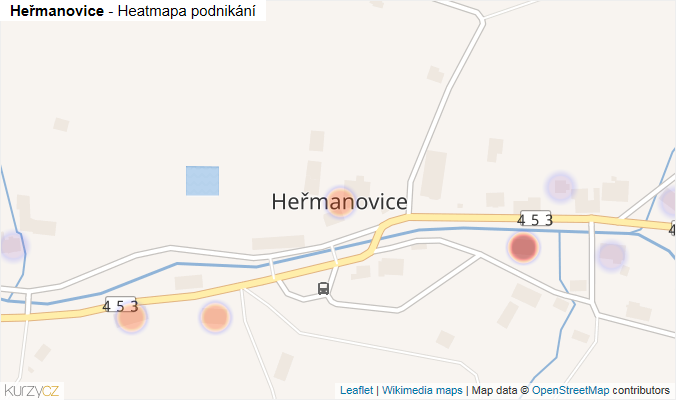 Mapa Heřmanovice - Firmy v části obce.