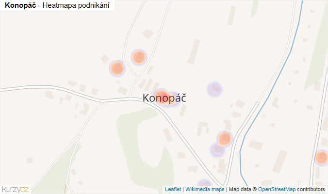 Mapa Konopáč - Firmy v části obce.