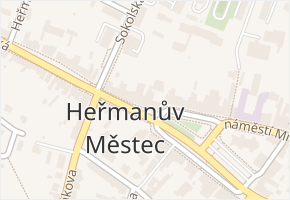 Na Průhoně v obci Heřmanův Městec - mapa ulice