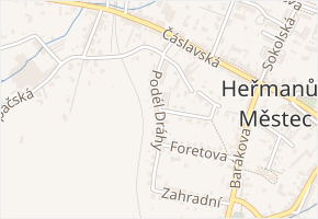 Podél Dráhy v obci Heřmanův Městec - mapa ulice