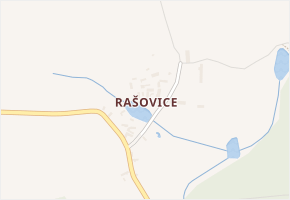 Rašovice v obci Hlasivo - mapa části obce