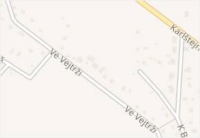 Ve Vejtrži v obci Hlásná Třebaň - mapa ulice