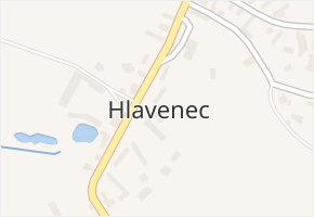 Hlavenec v obci Hlavenec - mapa části obce
