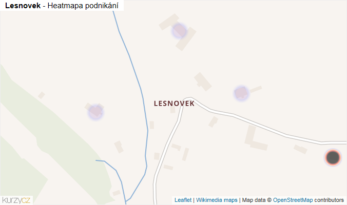 Mapa Lesnovek - Firmy v části obce.