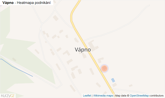 Mapa Vápno - Firmy v části obce.