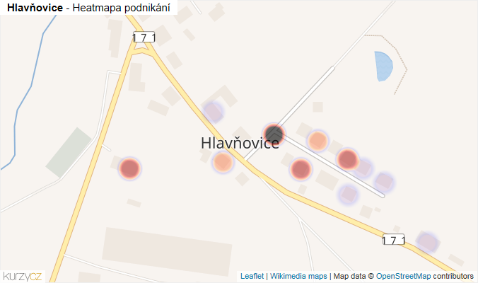 Mapa Hlavňovice - Firmy v části obce.