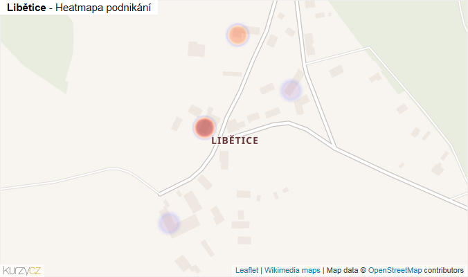Mapa Libětice - Firmy v části obce.