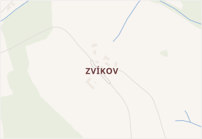 Zvíkov v obci Hlavňovice - mapa části obce