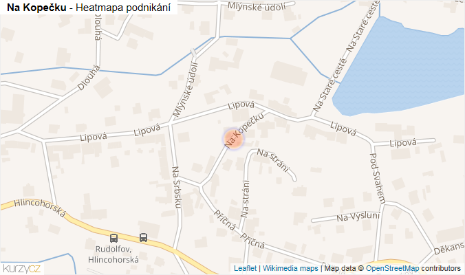Mapa Na Kopečku - Firmy v ulici.