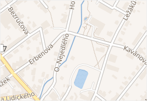 Erbenova v obci Hlinsko - mapa ulice