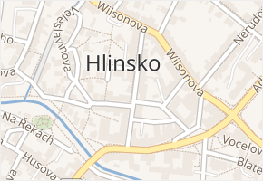 Hlinsko v obci Hlinsko - mapa části obce