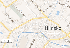 Jablonského v obci Hlinsko - mapa ulice