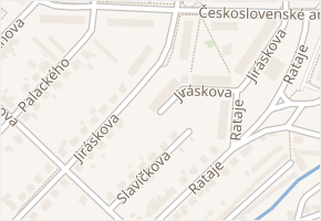 Jiráskova v obci Hlinsko - mapa ulice