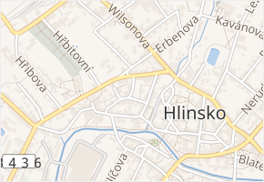 Krátká v obci Hlinsko - mapa ulice
