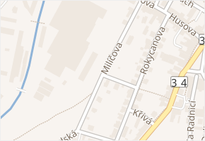 Milíčova v obci Hlinsko - mapa ulice