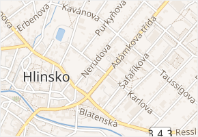 Na Sadech v obci Hlinsko - mapa ulice