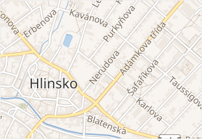 Nerudova v obci Hlinsko - mapa ulice