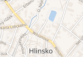 Pod Rybníčkem v obci Hlinsko - mapa ulice
