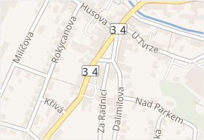 Poděbradovo náměstí v obci Hlinsko - mapa ulice