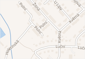 Polní v obci Hlinsko - mapa ulice