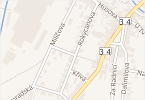Rokycanova v obci Hlinsko - mapa ulice